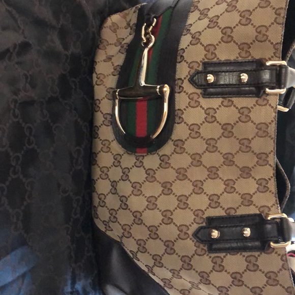 Gucci Tote Shoulder Bag in Brown Canvas - Picture 3 of 6